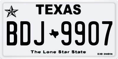 TX license plate BDJ9907