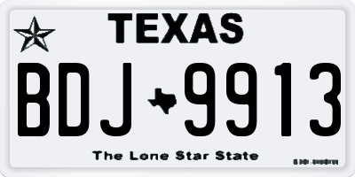 TX license plate BDJ9913