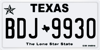 TX license plate BDJ9930