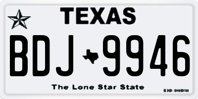 TX license plate BDJ9946