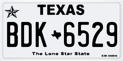 TX license plate BDK6529