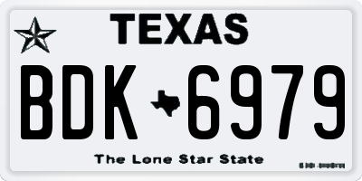 TX license plate BDK6979
