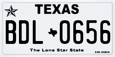 TX license plate BDL0656