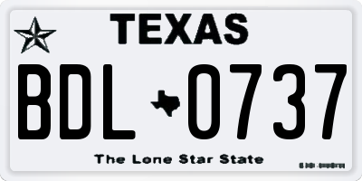 TX license plate BDL0737