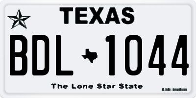 TX license plate BDL1044