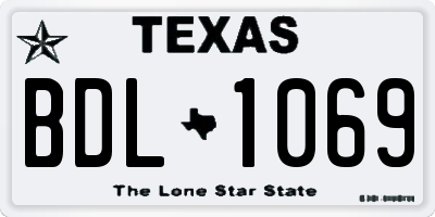 TX license plate BDL1069