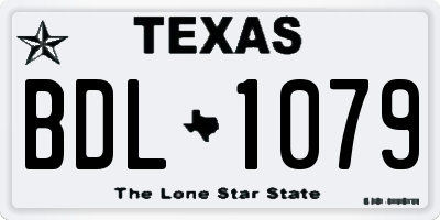 TX license plate BDL1079