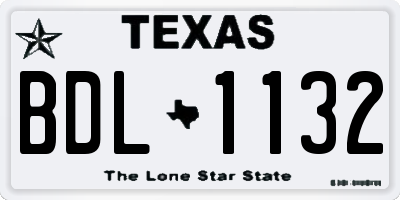 TX license plate BDL1132
