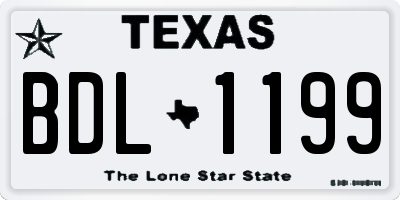 TX license plate BDL1199