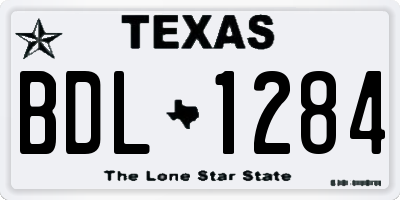 TX license plate BDL1284