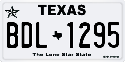 TX license plate BDL1295