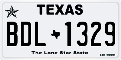 TX license plate BDL1329