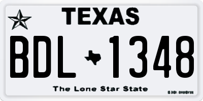 TX license plate BDL1348