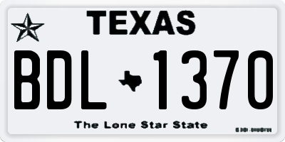 TX license plate BDL1370