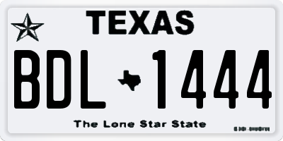 TX license plate BDL1444
