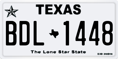 TX license plate BDL1448