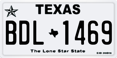 TX license plate BDL1469
