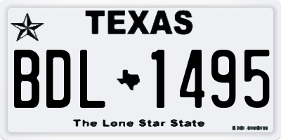 TX license plate BDL1495