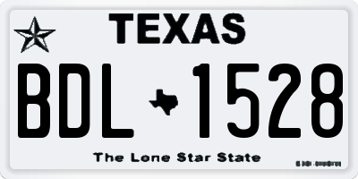 TX license plate BDL1528