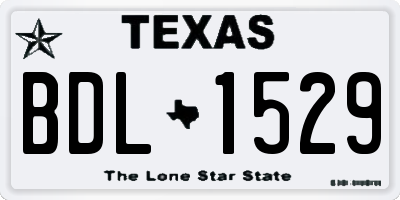 TX license plate BDL1529