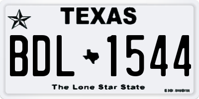 TX license plate BDL1544