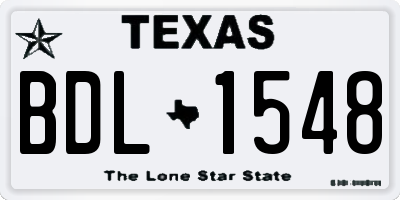 TX license plate BDL1548