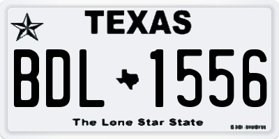 TX license plate BDL1556