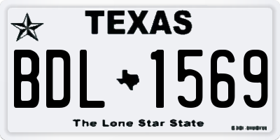 TX license plate BDL1569