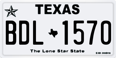 TX license plate BDL1570