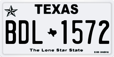 TX license plate BDL1572