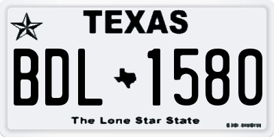 TX license plate BDL1580