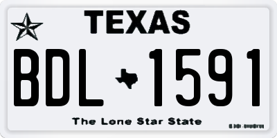 TX license plate BDL1591