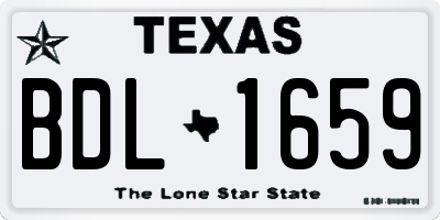 TX license plate BDL1659