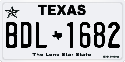 TX license plate BDL1682