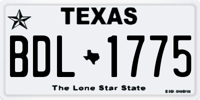 TX license plate BDL1775