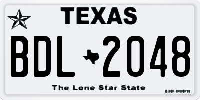 TX license plate BDL2048