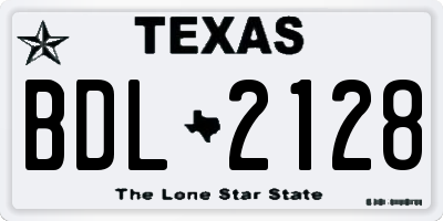 TX license plate BDL2128