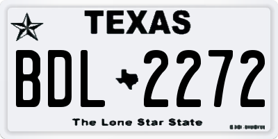 TX license plate BDL2272