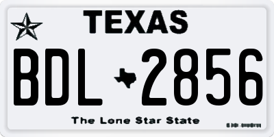 TX license plate BDL2856