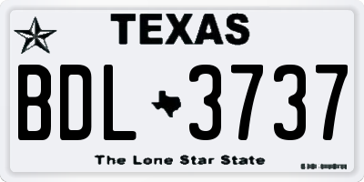 TX license plate BDL3737