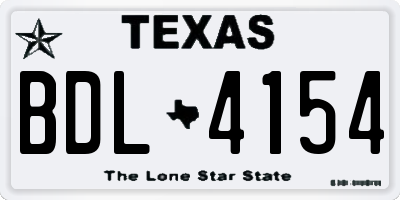 TX license plate BDL4154