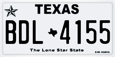 TX license plate BDL4155