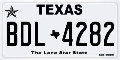 TX license plate BDL4282