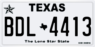 TX license plate BDL4413