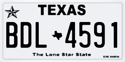 TX license plate BDL4591