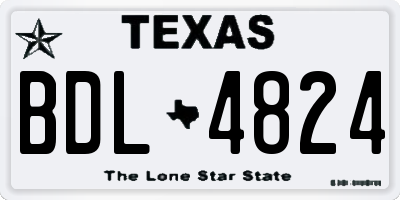 TX license plate BDL4824