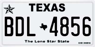 TX license plate BDL4856