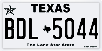 TX license plate BDL5044
