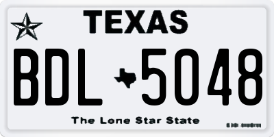 TX license plate BDL5048