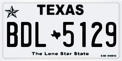 TX license plate BDL5129